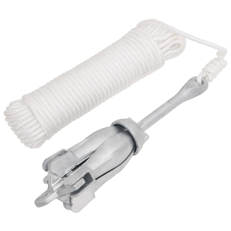 Load image into Gallery viewer, Vidaxl anker met touw inklapbaar 8 kg thermisch verzinkt gietijzer