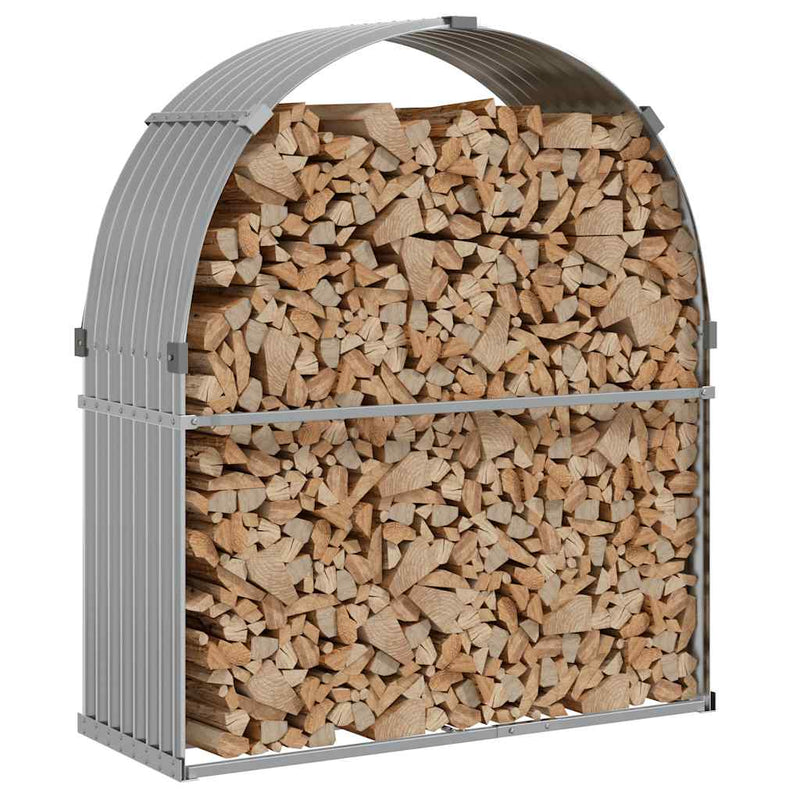 Load image into Gallery viewer, Vidaxl haardhoutopslag 120x45x140 cm gegalvaniseerd staal lichtgrijs