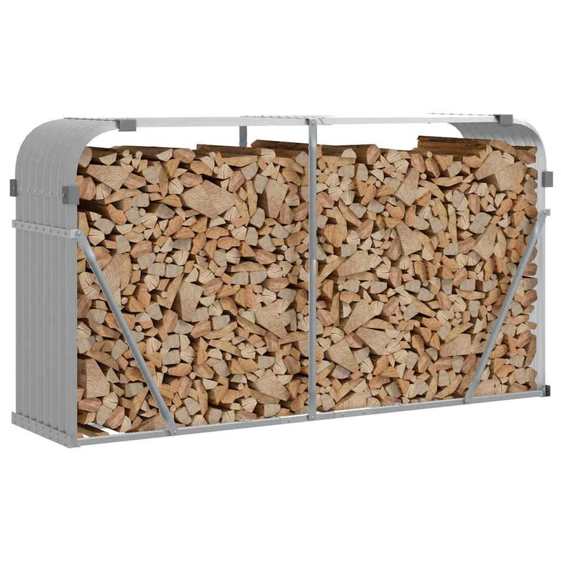 Load image into Gallery viewer, Vidaxl haardhoutopslag 180x45x100 cm gegalvaniseerd staal lichtgrijs
