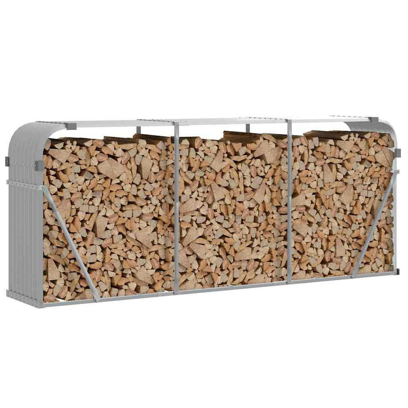 Load image into Gallery viewer, Vidaxl haardhoutopslag 234x45x100 cm gegalvaniseerd staal lichtgrijs