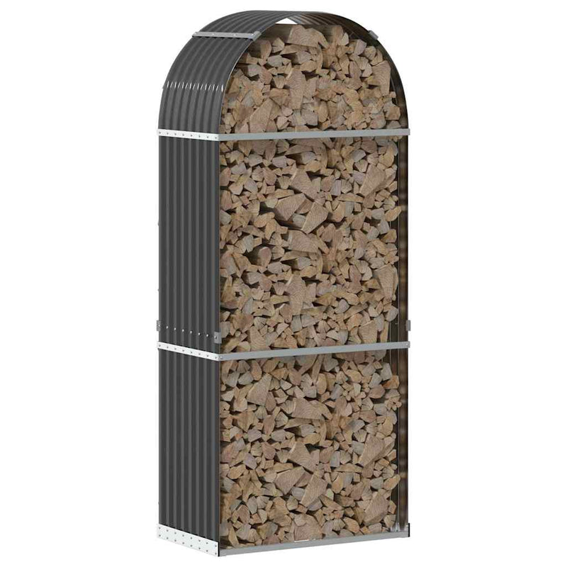 Load image into Gallery viewer, Vidaxl haardhoutopslag 80x45x190 cm gegalvaniseerd staal antraciet