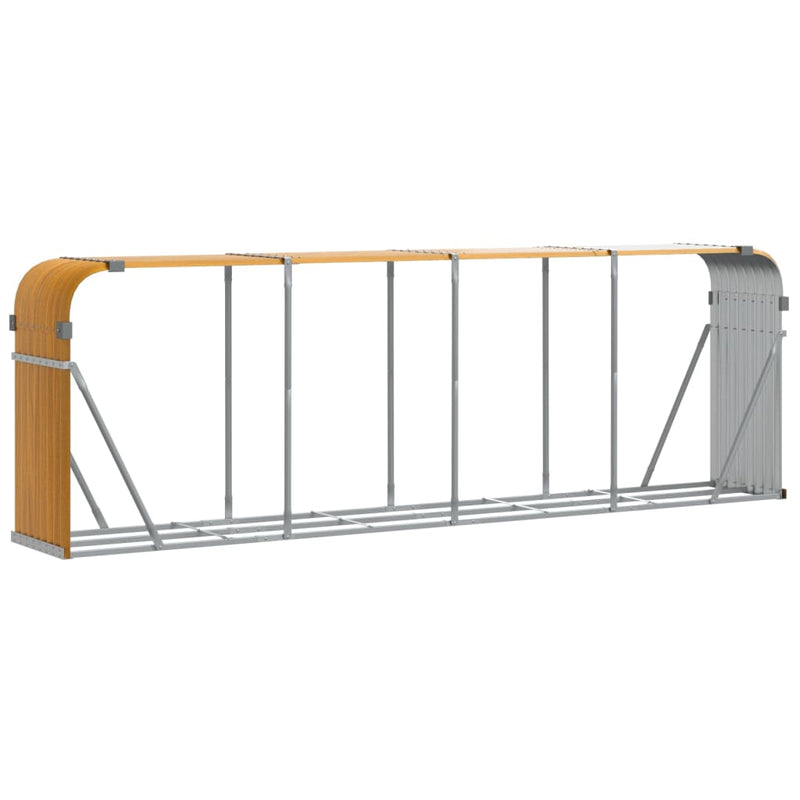 Load image into Gallery viewer, Vidaxl haardhoutopslag 300x45x100 cm gegalvaniseerd staal houtlook