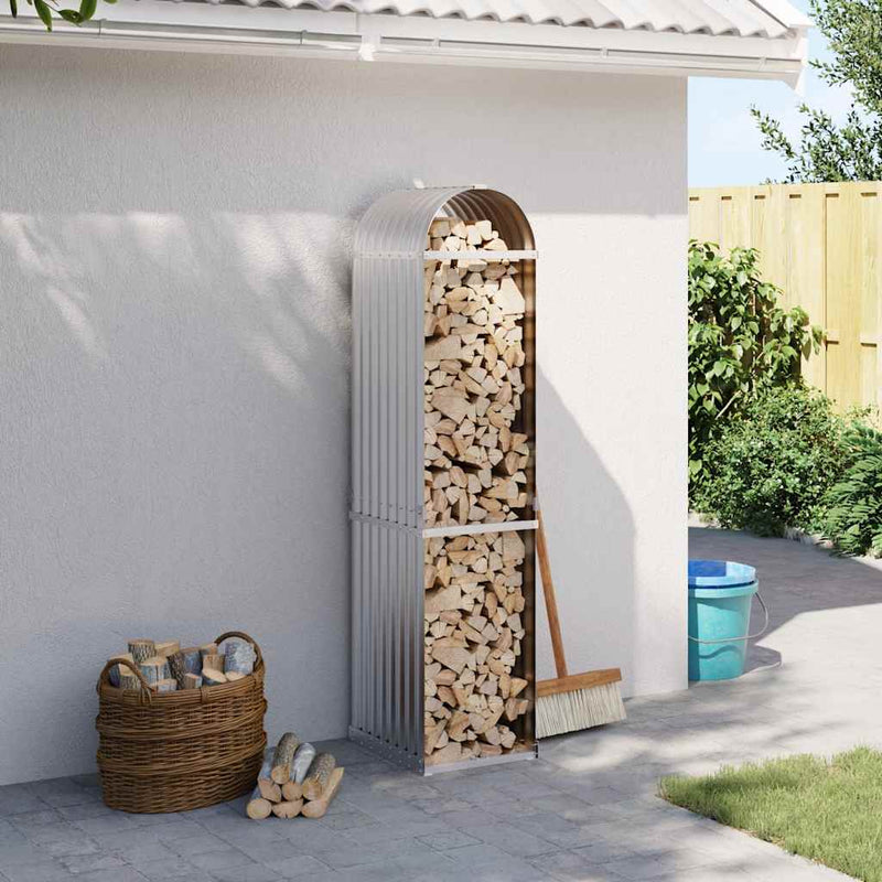 Load image into Gallery viewer, Vidaxl haardhoutopslag 40x45x170 cm gegalvaniseerd staal zilverkleurig