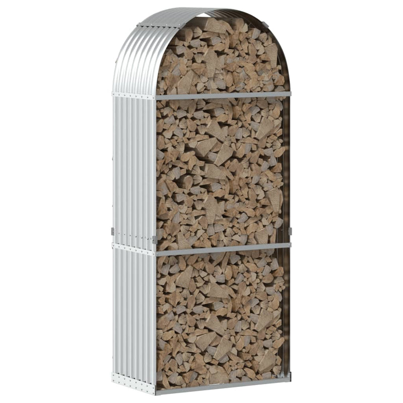 Load image into Gallery viewer, Vidaxl haardhoutopslag 80x45x190 cm gegalvaniseerd staal zilverkleurig