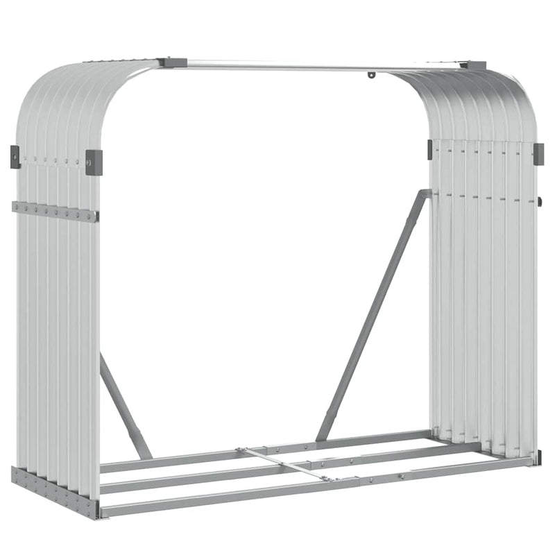 Load image into Gallery viewer, Vidaxl haardhoutopslag 120x45x100 cm gegalvaniseerd staal zilverkleur
