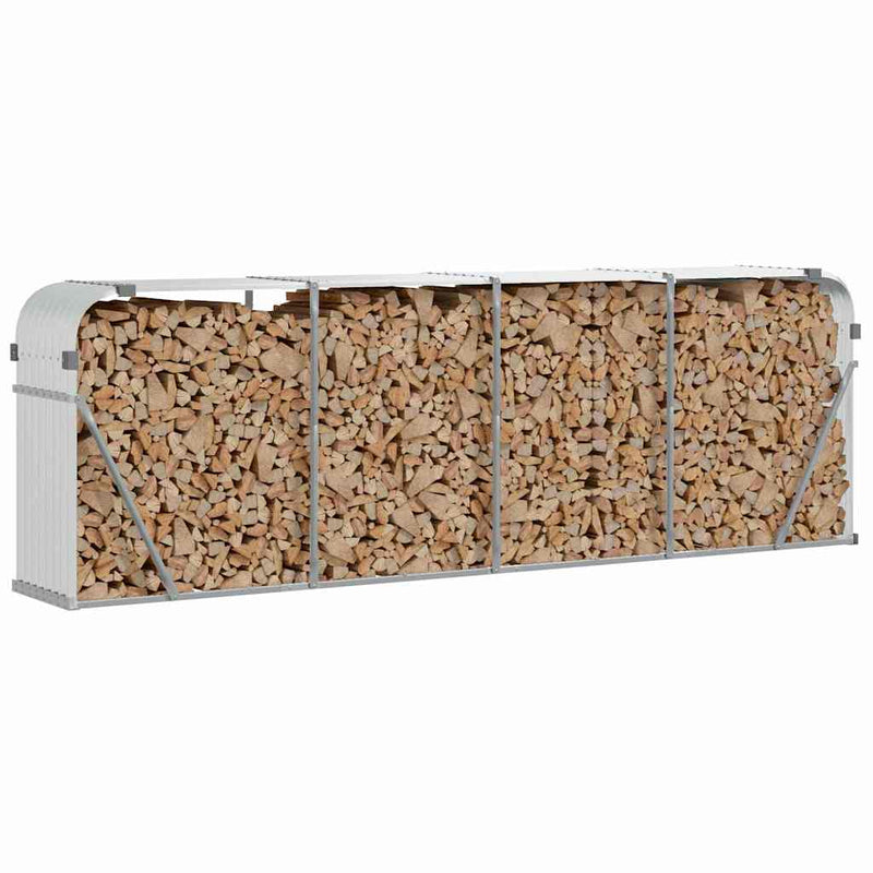 Load image into Gallery viewer, Vidaxl haardhoutopslag 300x45x100 cm gegalvaniseerd staal zilverkleur