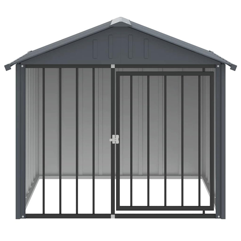 Load image into Gallery viewer, Vidaxl hondenhok met dak 117x103x102 cm gegalvaniseerd staal zwart