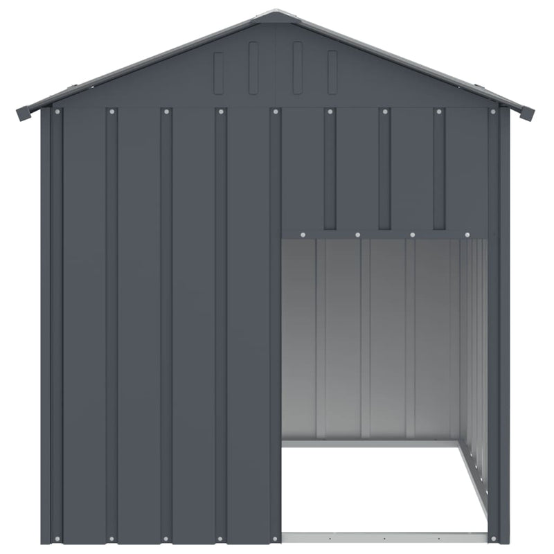 Load image into Gallery viewer, Vidaxl hondenhok met dak 117x103x123 cm gegalvaniseerd staal antraciet