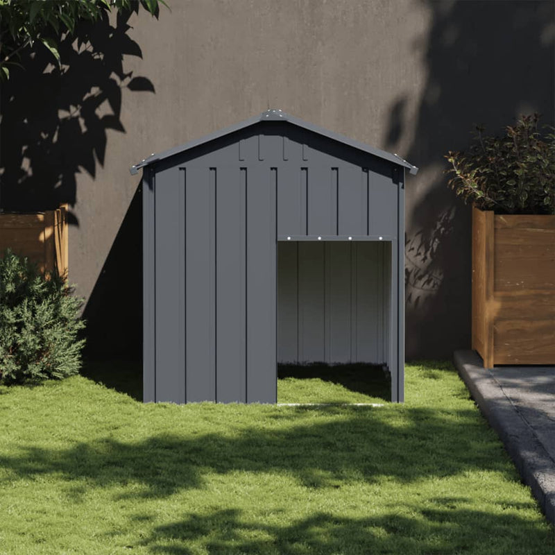 Load image into Gallery viewer, Vidaxl hondenhok met dak 117x103x123 cm gegalvaniseerd staal antraciet