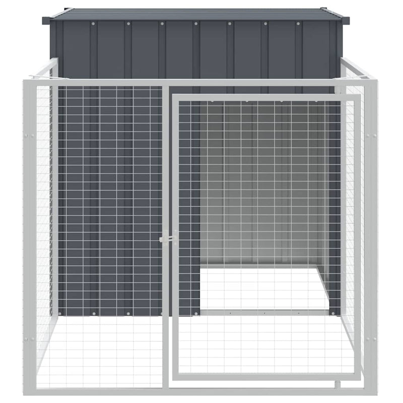 Load image into Gallery viewer, Vidaxl hondenhok met dak 110x201x110 cm gegalvaniseerd staal antraciet