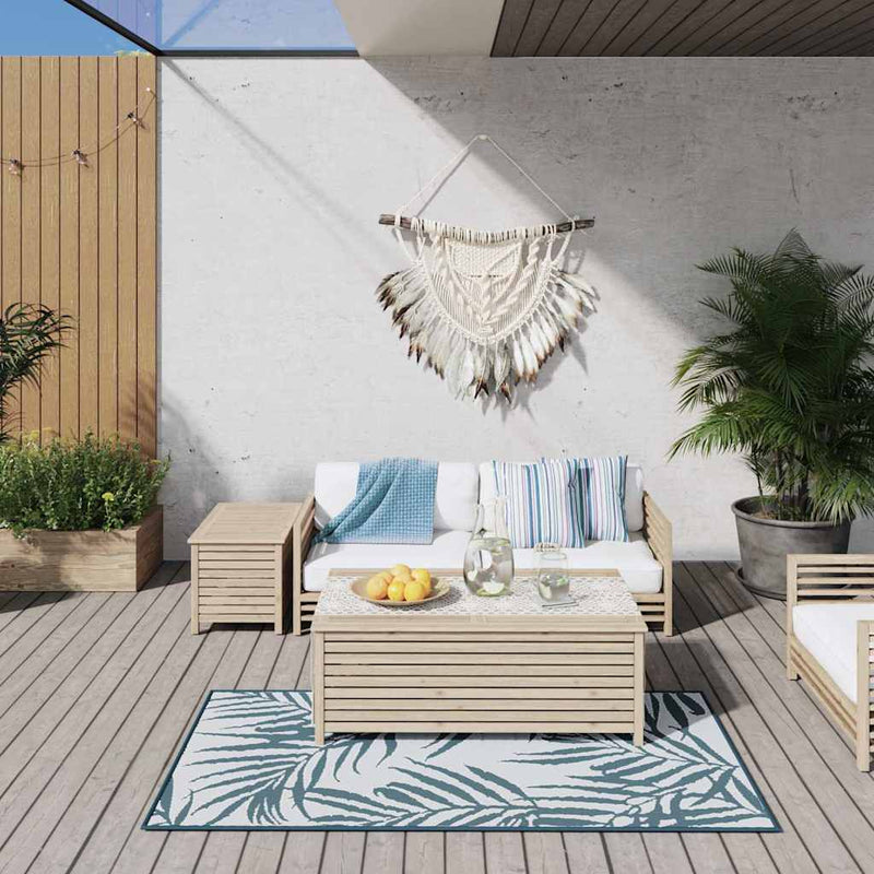 Load image into Gallery viewer, Vidaxl buitenkleed omkeerbaar 80x150 cm aqua en wit