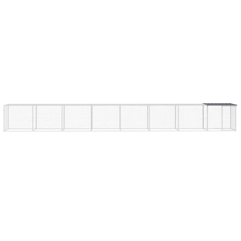 Load image into Gallery viewer, VidaXL Kippenhok met dak 803x98x90 cm gegalvaniseerd staal antraciet