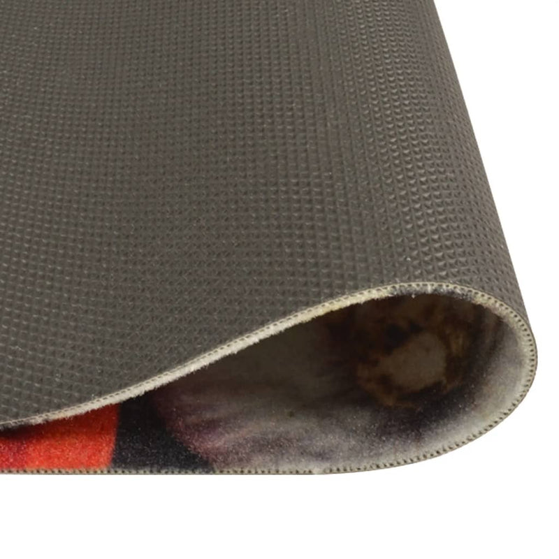 Load image into Gallery viewer, Vidaxl keukenmat wasbaar wijn- en dinerprint 60x180 cm fluweel