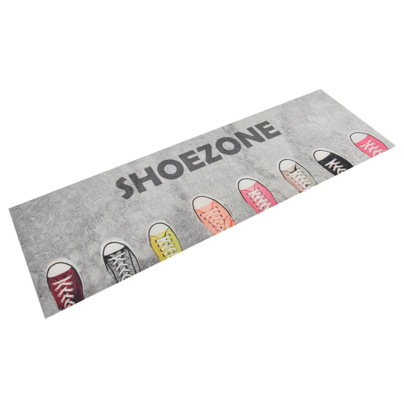 Load image into Gallery viewer, Vidaxl keukenmat wasbaar shoezone-print 60x180 cm fluweel