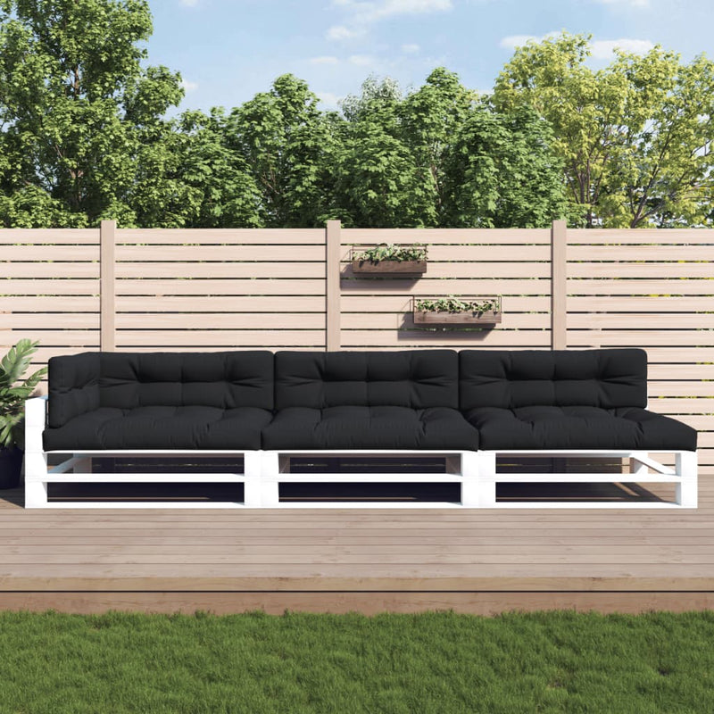 Load image into Gallery viewer, VidaXL Palletkussens 7 st stof zwart