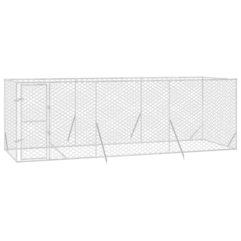 Load image into Gallery viewer, VidaXL Hondenkennel voor buiten 6x2x2 m gegalvaniseerd staal zilver