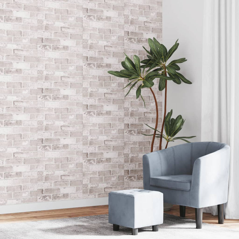 Load image into Gallery viewer, Vidaxl vliesbehang 3d baksteenpatroon 10x0,53 m grijs