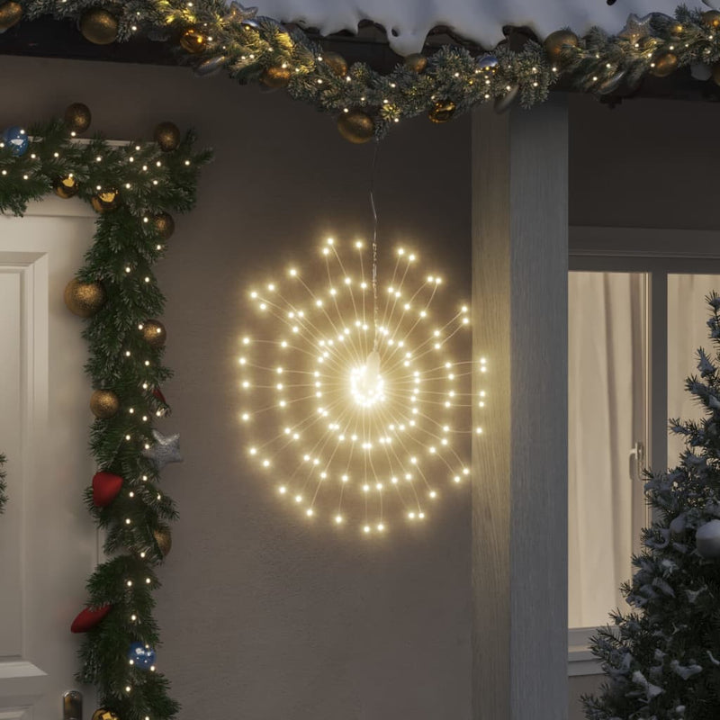 Load image into Gallery viewer, VidaXL Kerstverlichting vuurwerk 2 st 140 warmwitte LED's 17 cm