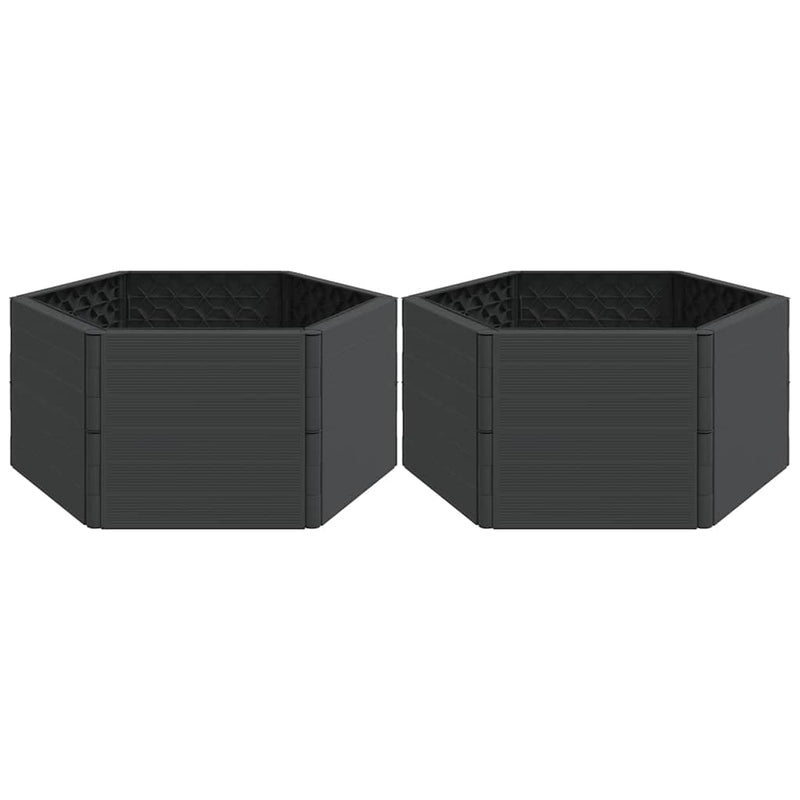 Load image into Gallery viewer, VidaXL Plantenbakken 2 st PP antracietkleurig