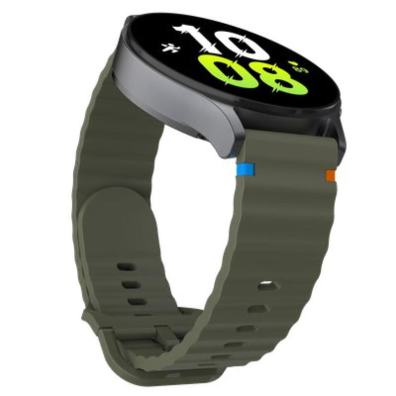 Afbeelding laden in galerijviewer, Justincase activeflex strap voor samsung galaxy watch 20mm khaki