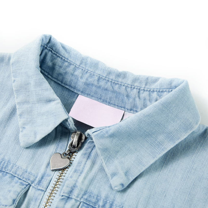 Load image into Gallery viewer, VidaXL Kinderonesie met korte mouwen 104 zachtblauw