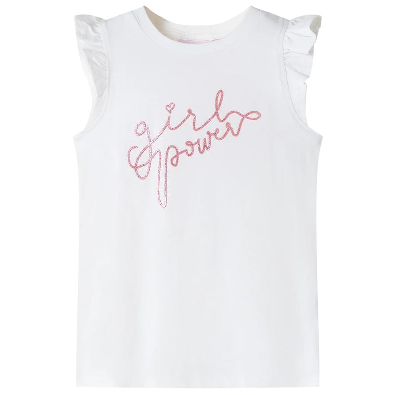 Load image into Gallery viewer, VidaXL Kindershirt met ruches aan de mouwen 92 ecru