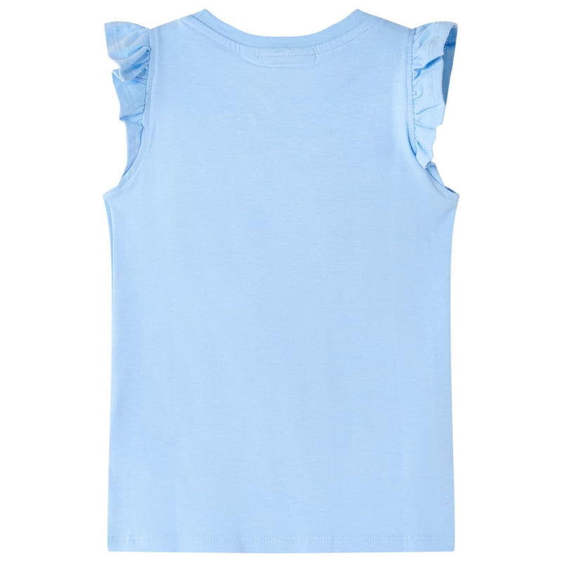 Load image into Gallery viewer, Vidaxl kindershirt met ruches aan de mouwen 140 lichtblauw