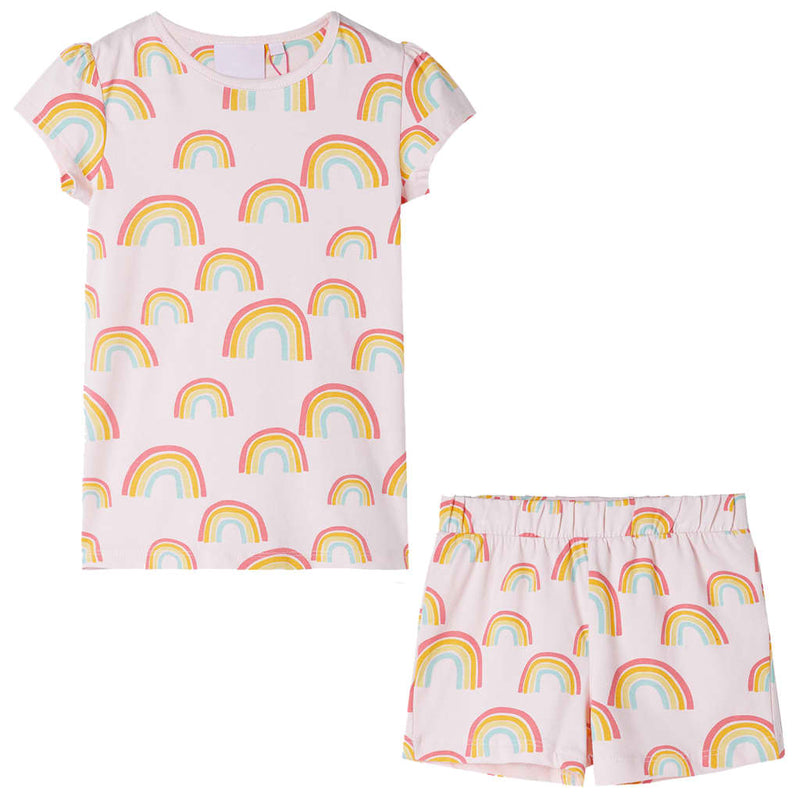 Load image into Gallery viewer, Vidaxl kinderpyjama met korte mouwen 116 zachtroze