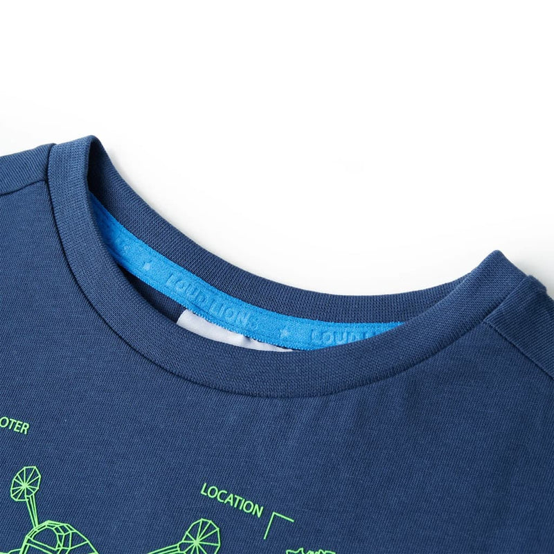 Load image into Gallery viewer, VidaXL Kindershirt 140 donkerblauw