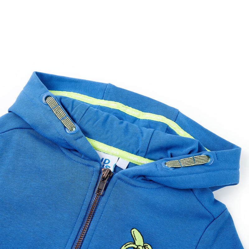 Load image into Gallery viewer, Vidaxl kindervest met capuchon en rits 104 blauw