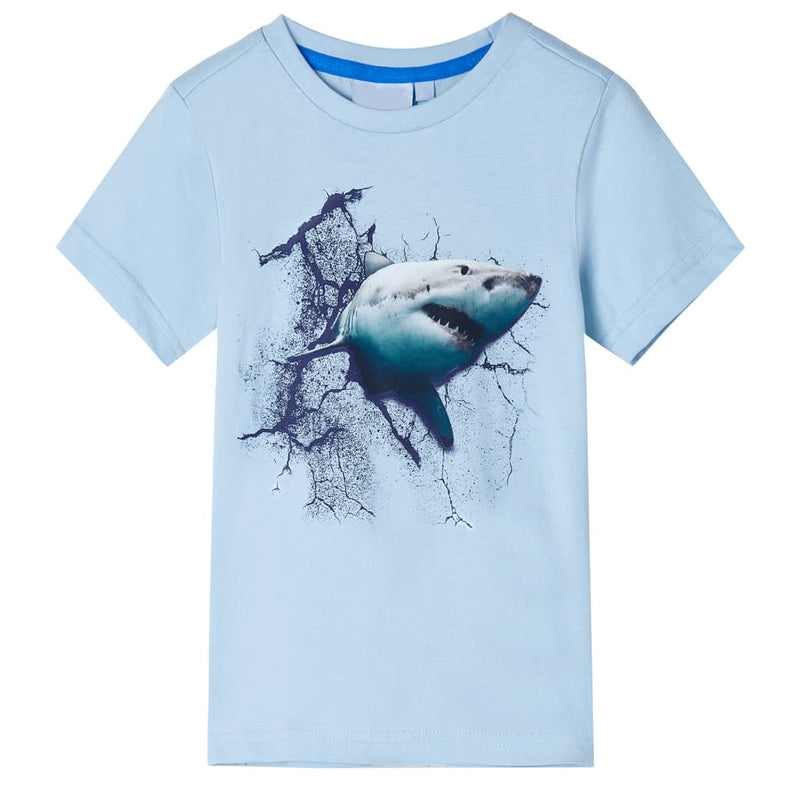 Afbeelding laden in galerijviewer, VidaXL Kindershirt 128 lichtblauw