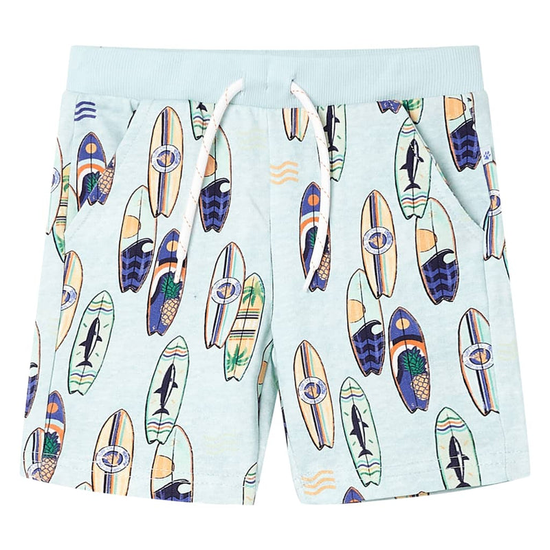 Load image into Gallery viewer, VidaXL Kindershorts met trekkoord 128 gemêleerd zachtblauw