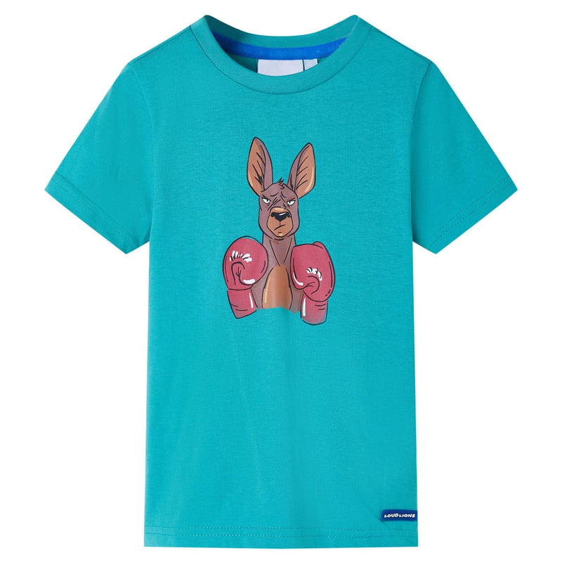 Load image into Gallery viewer, Vidaxl kindershirt met korte mouwen 140 donkermintkleurig