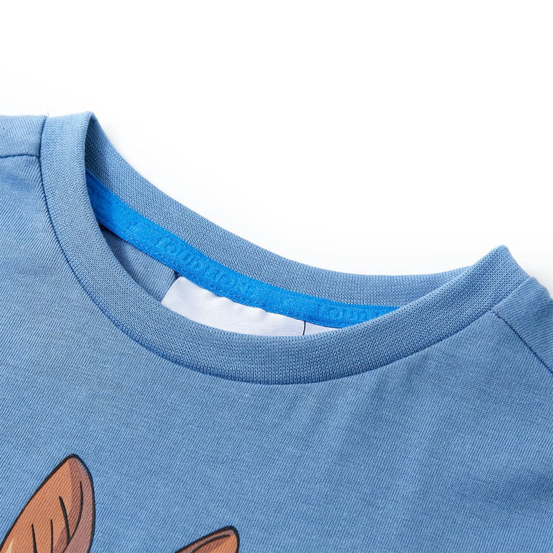 Load image into Gallery viewer, VidaXL Kindershirt met korte mouwen 116 middenblauw