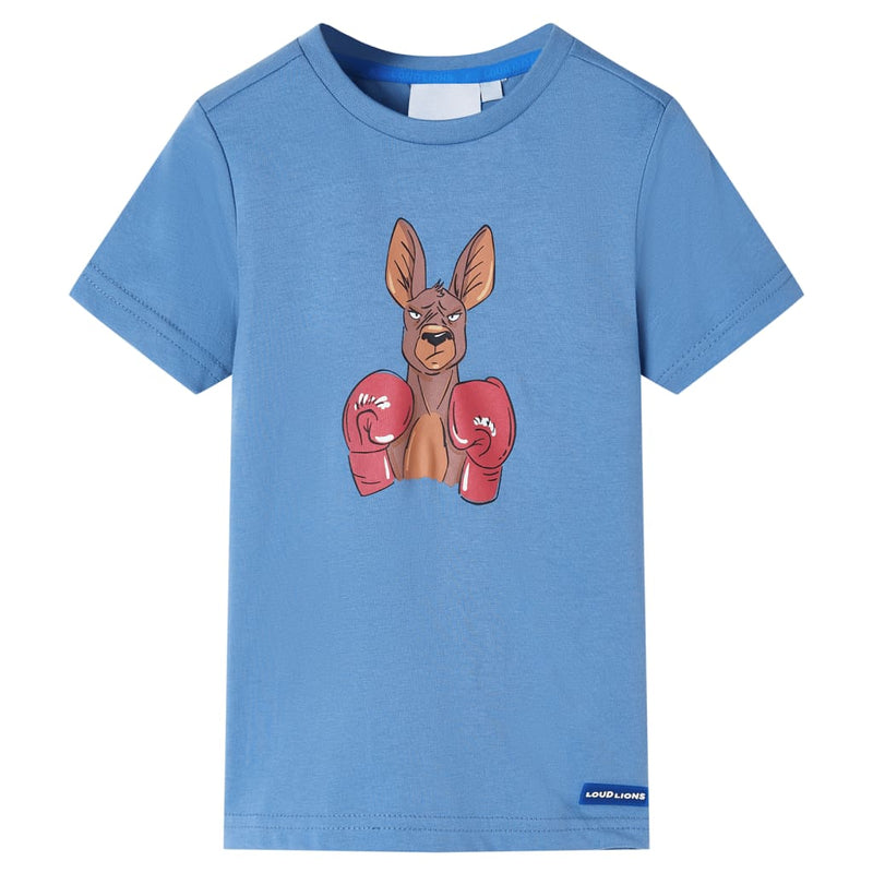Load image into Gallery viewer, VidaXL Kindershirt met korte mouwen 128 middenblauw