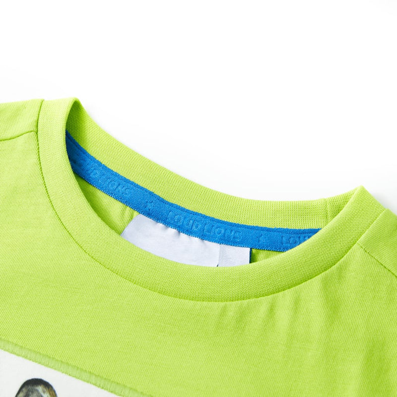 Load image into Gallery viewer, VidaXL Kindershirt met korte mouwen 128 limoengroen
