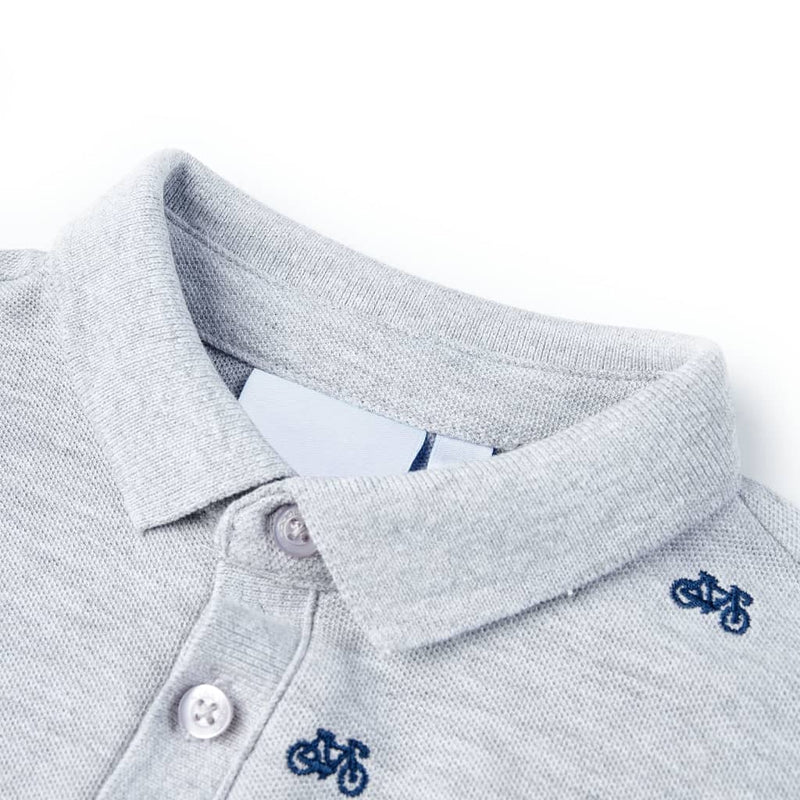 Load image into Gallery viewer, Vidaxl kinderpoloshirt 116 gemêleerd grijs