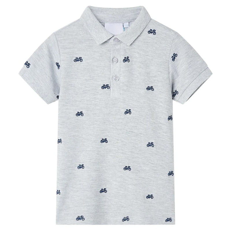 Load image into Gallery viewer, Vidaxl kinderpoloshirt 140 gemêleerd grijs