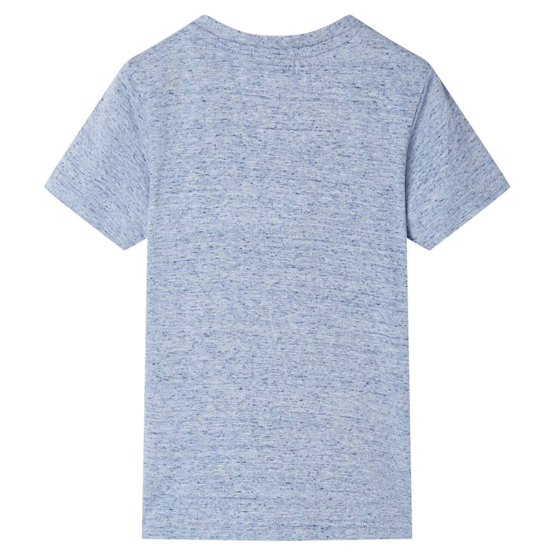 Load image into Gallery viewer, VidaXL Kindershirt met korte mouwen 140 gemêleerd blauw