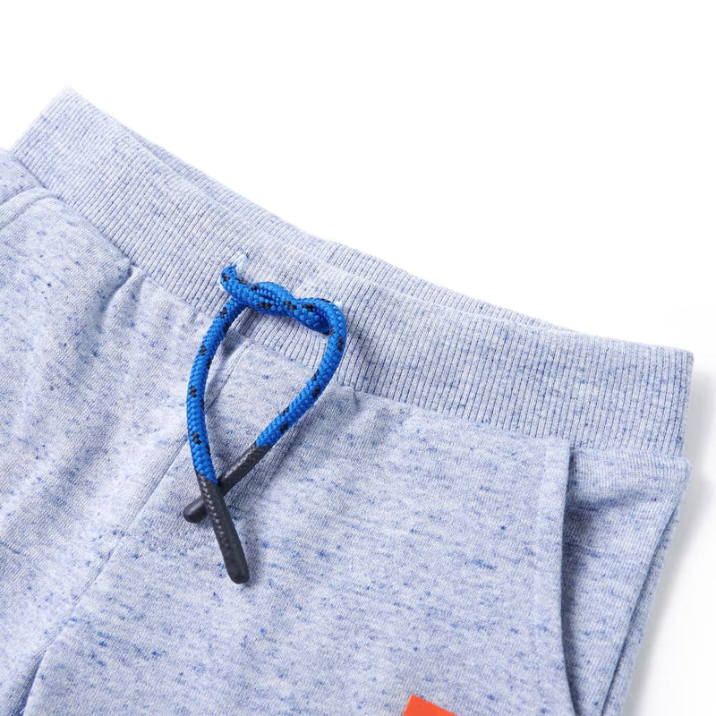 Load image into Gallery viewer, VidaXL Kindershorts met trekkoord 140 gemêleerd blauw
