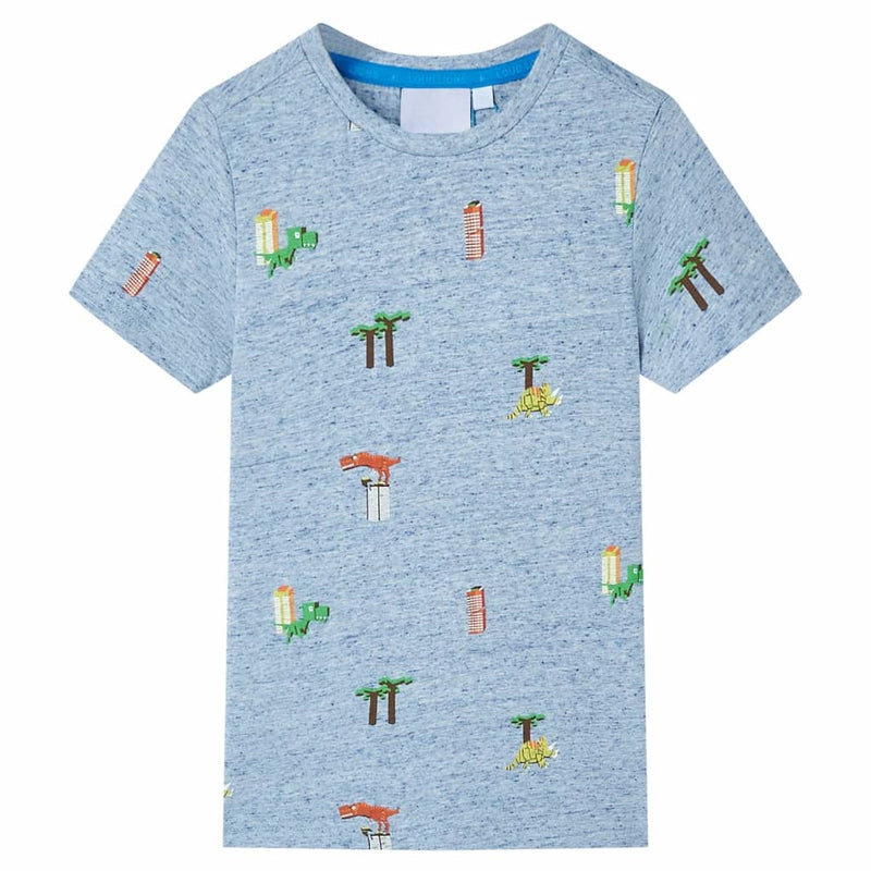 Load image into Gallery viewer, VidaXL Kindershirt 116 gemêleerd blauw