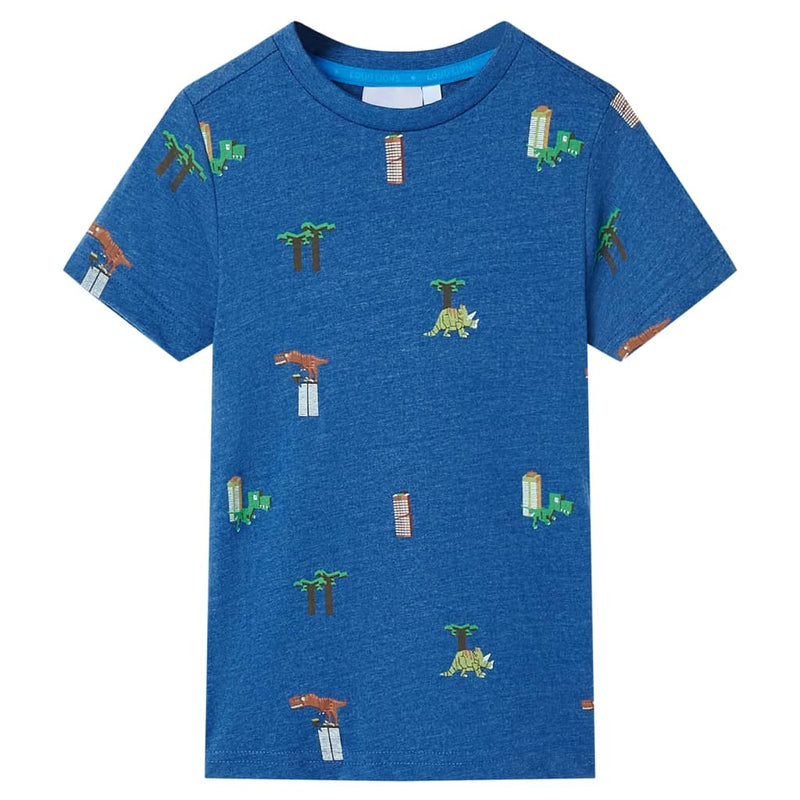 Load image into Gallery viewer, Vidaxl kindershirt 104 gemêleerd donkerblauw