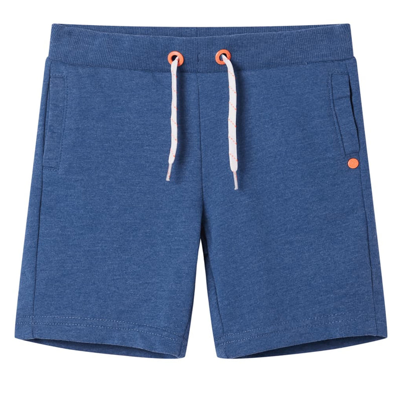 Load image into Gallery viewer, VidaXL Kindershorts met trekkoord 116 gemêleerd donkerblauw
