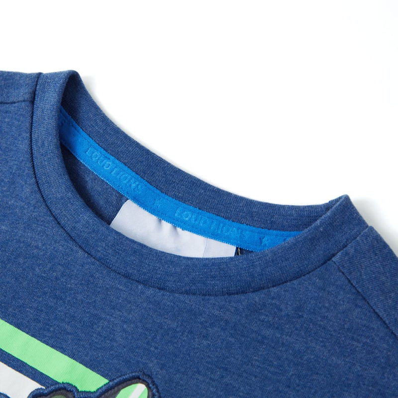 Load image into Gallery viewer, Vidaxl kindershirt 128 gemêleerd donkerblauw