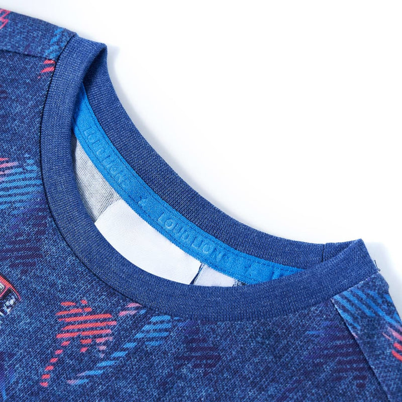Load image into Gallery viewer, Vidaxl kindershirt 104 gemêleerd donkerblauw