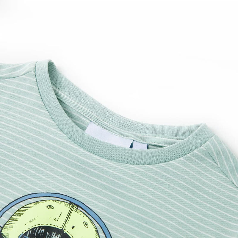 Load image into Gallery viewer, Vidaxl kindershirt met strepen 116 lichtmint