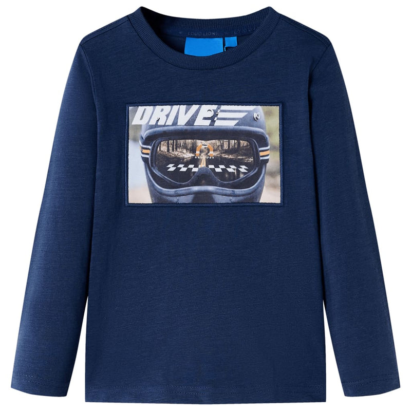 Load image into Gallery viewer, Vidaxl kindershirt met lange mouwen 116 gemêleerd marineblauw