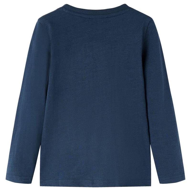 Load image into Gallery viewer, Vidaxl kindershirt met lange mouwen 104 gemêleerd marineblauw
