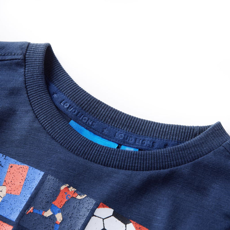 Load image into Gallery viewer, Vidaxl kindershirt met lange mouwen 116 gemêleerd marineblauw