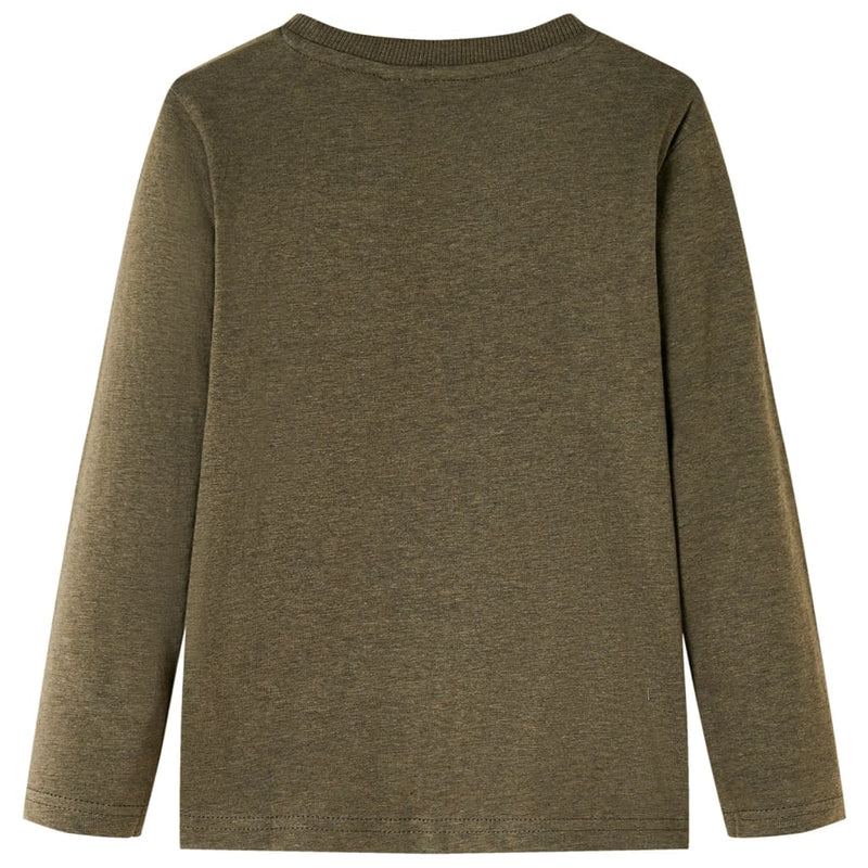 Load image into Gallery viewer, Vidaxl kindershirt met lange mouwen 128 gemêleerd kakikleur
